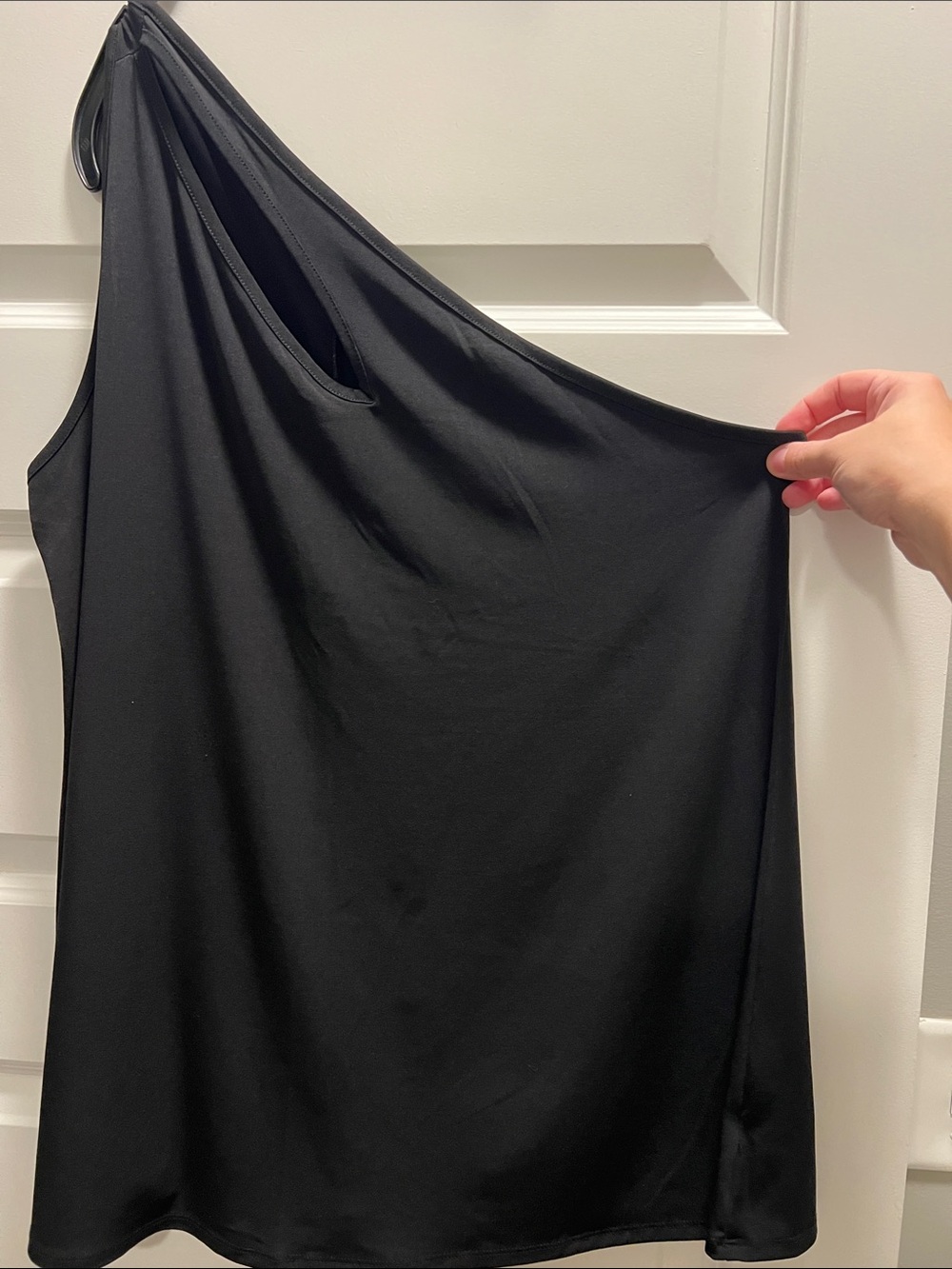 Lane Bryant One-Shoulder Black Asymmetric Dress